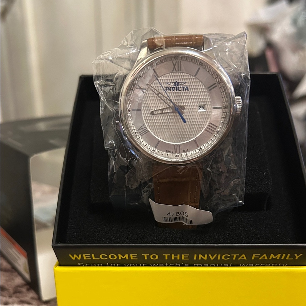 Invicta Silver and Brown Men's Watch